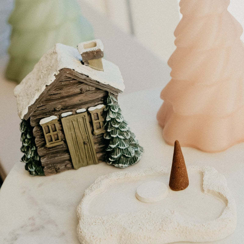 Winter Cottage Incense Burner