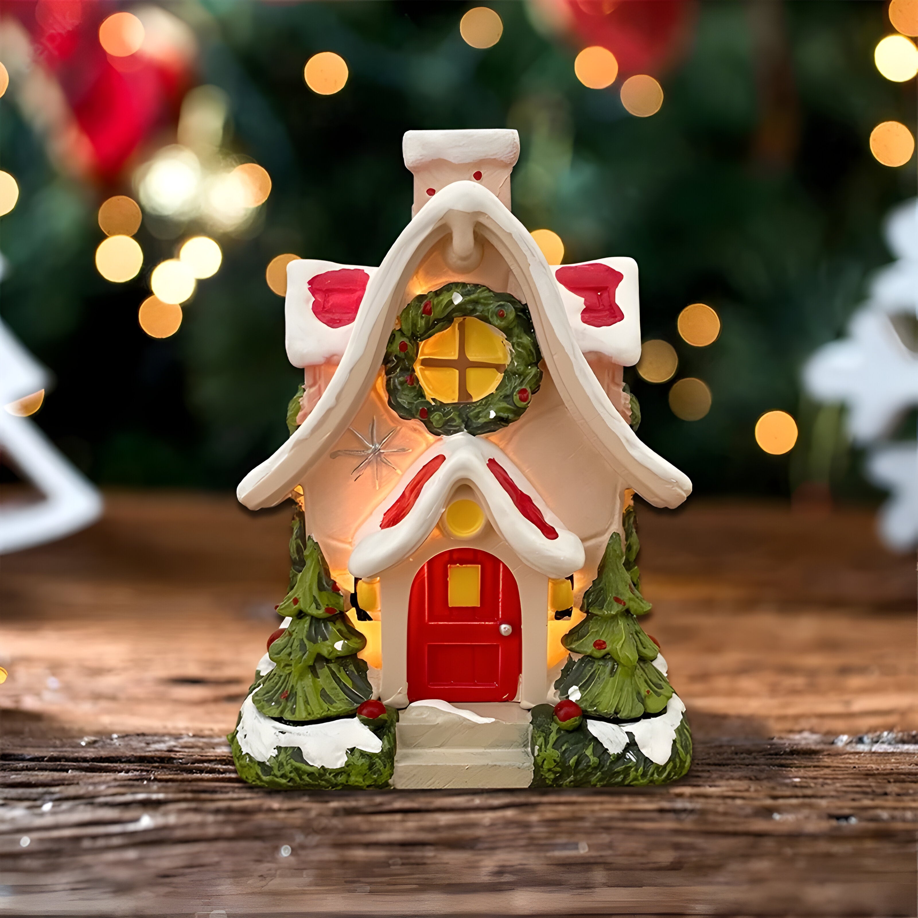 Festive Snow House Incense Burner