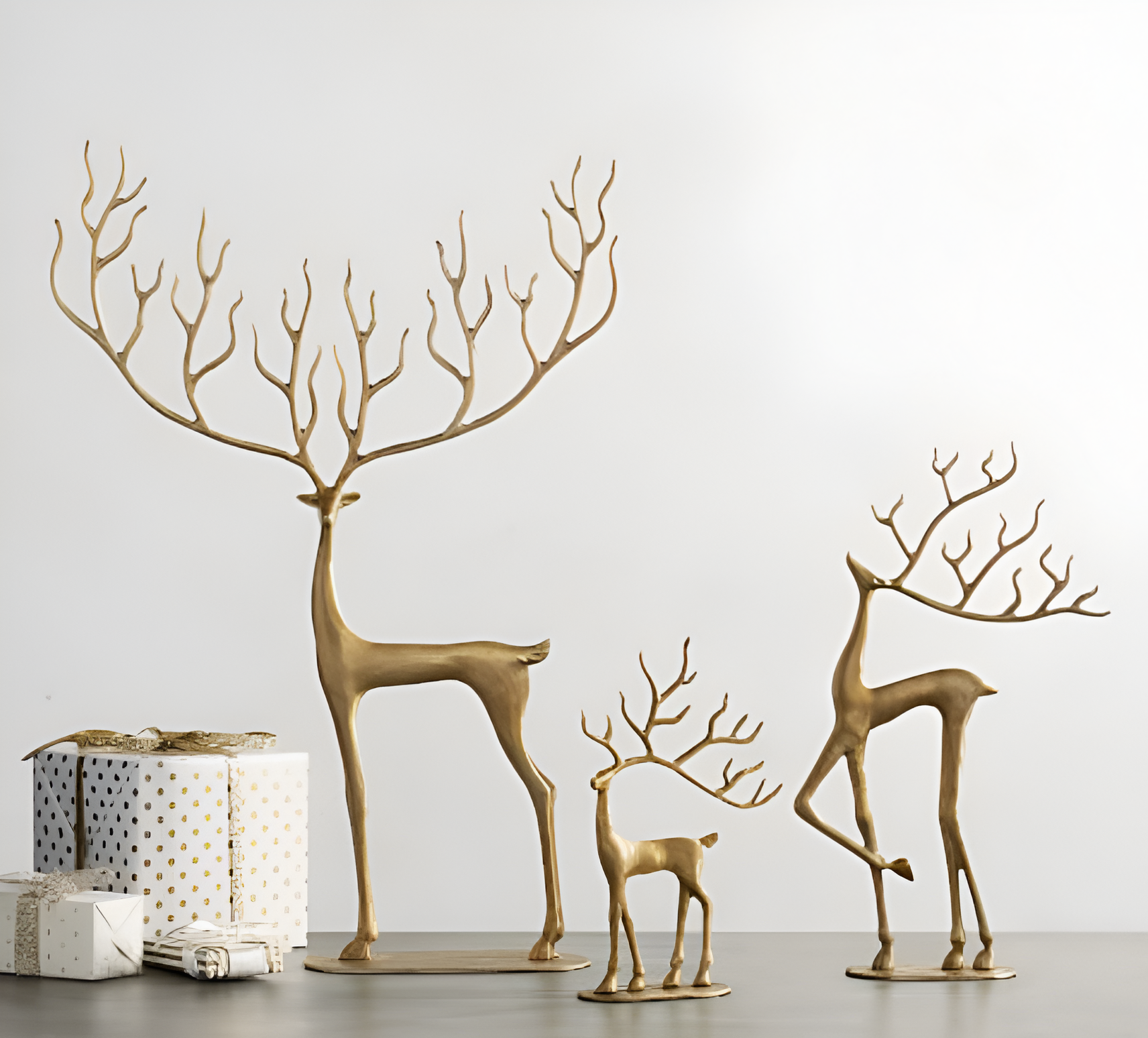 The Enchanting Golden Deer Family