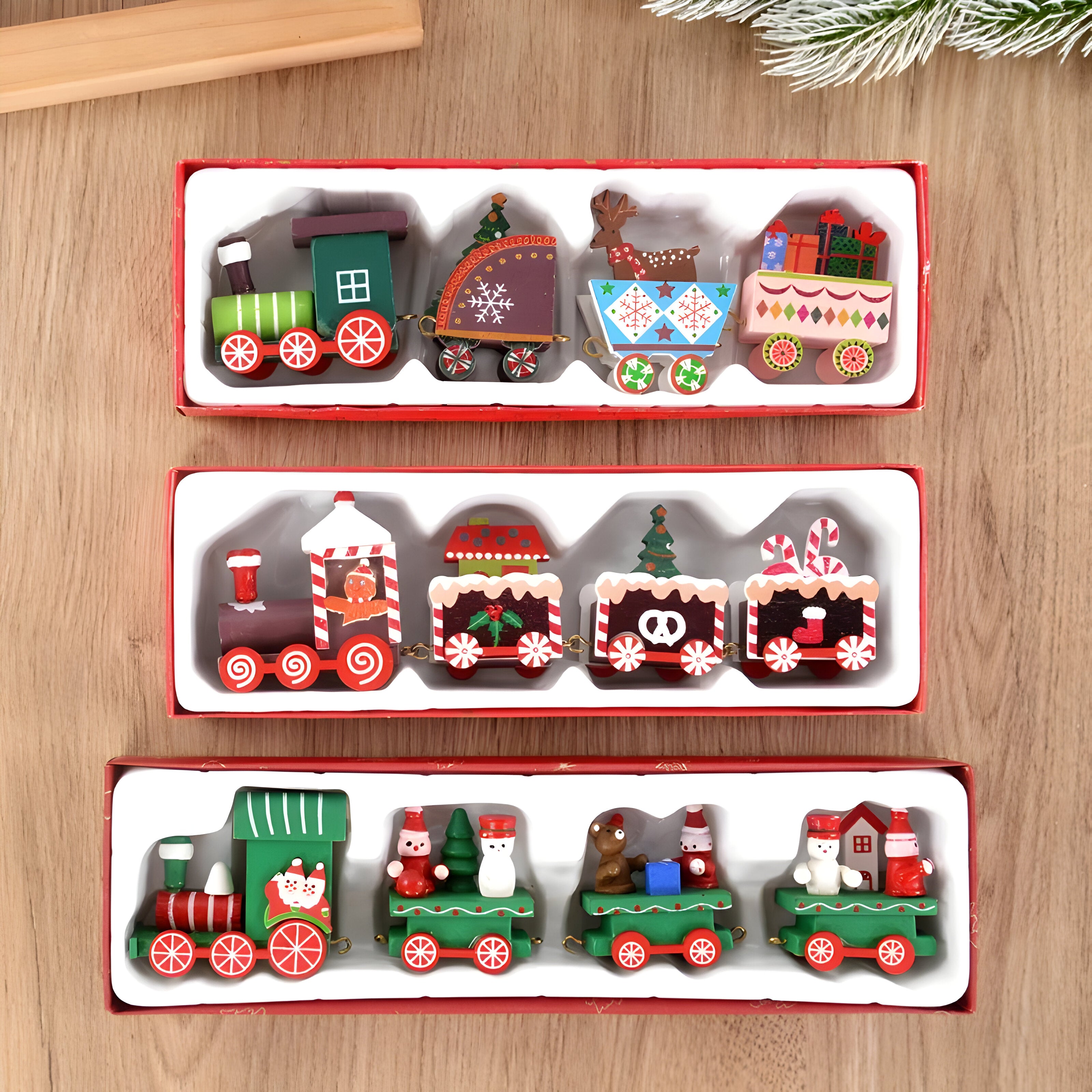 Wooden Christmas Trains